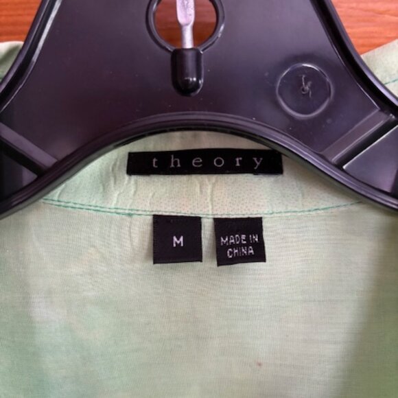 Green Ombre Theory Buttoned Long Sleeved Dress Shirt M - Picture 2 of 8